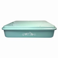 Vintage Foley Teal Enamel Box