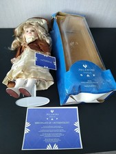Belamore Porcelain Doll Atheia With Stand And Certificate Of Authenticity In Box