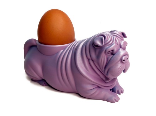 Sharpei dog egg topper - dog, funny