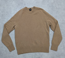 Hugo Boss Jumper Mens M Brown Pullover 100% Cashmere Smart Knit Preppy Lolive