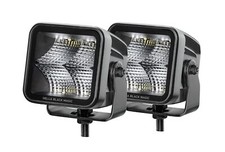 Hella Black Magic 3.2" Cube Flood Light Kit 4800lm Stealth Look Off Road 12-24V