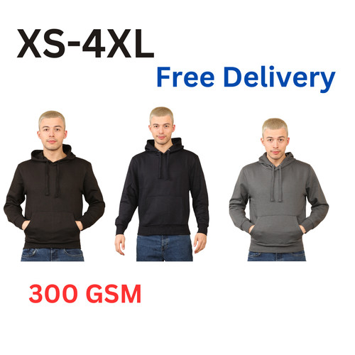 Men plain pullover hoodie