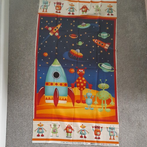Makower panel space aliens - makower,