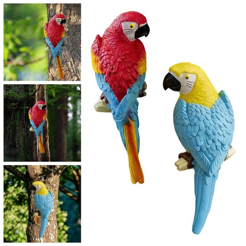 Parrot statue realistic garden - parrot,