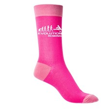Evolution Of Rowing Funny Ladies Socks Pink Birthday Gift
