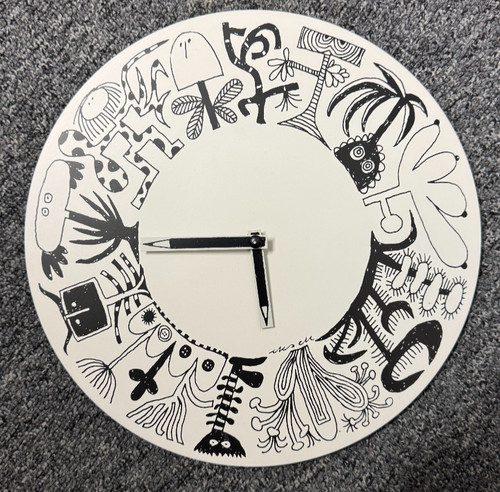Ikea metal wall clock retro - metal,