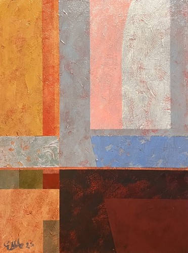 Abstract geometric painting - abstract,