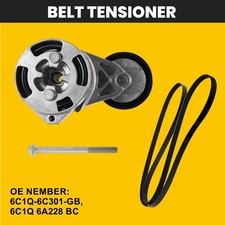 Fan Drive Belt +Tensioner for Ford Transit 2.4 Mk6 06-on Without A/C 6C1Q6C301GB