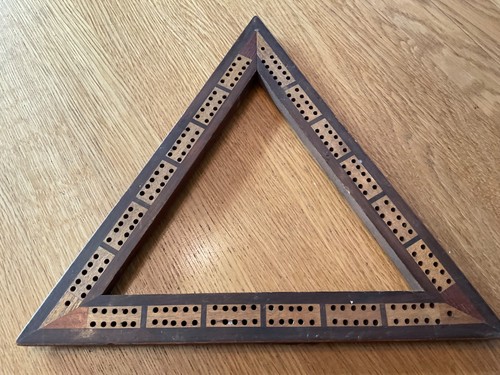 Antique triangular cribbage - antique,