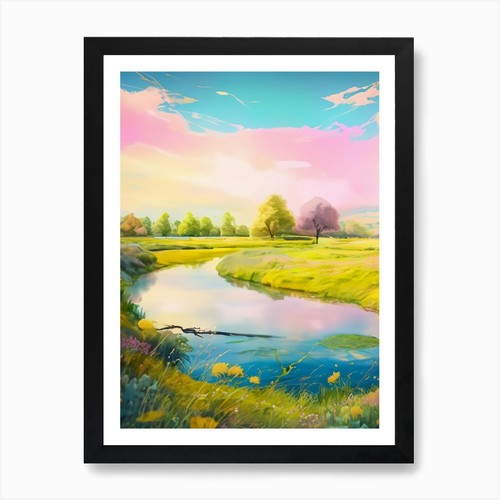 Pastel landscape painting - pastel,