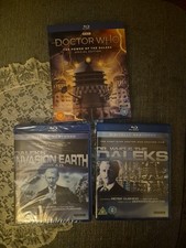 Blu-ray Bundle Joblot, 3 Dr Who Films 2 Peter Cushing + Patrick Troughton 1 New