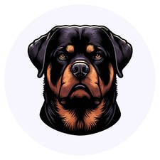 24 x 'Rottweiler Dog Portrait' Stickers (SK00067453)