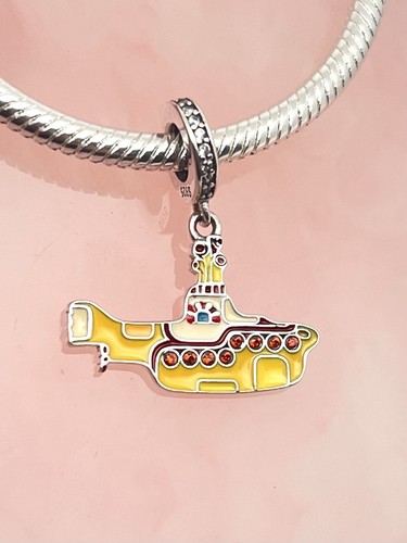 Yellow submarine charm - yellow, gift