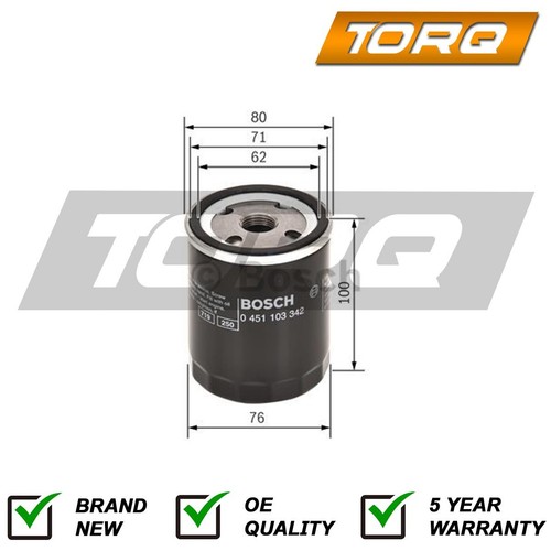 Oil filter torq - oil, fits