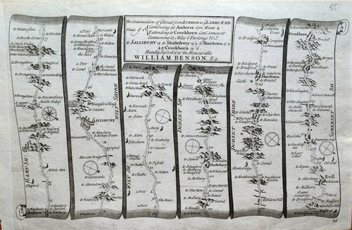 Original 1719 antique road - original,