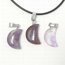 Crescent Moon Necklace Quartz