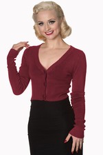 Burgundy Crop Button Vintage