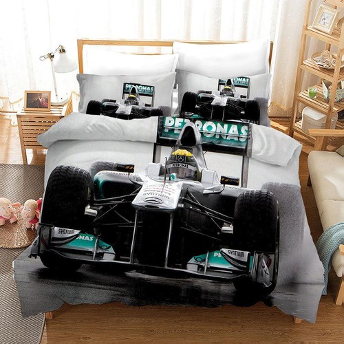 Black racing car quilt - 3d,