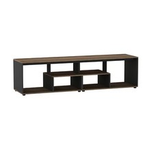 Shelby Abstract Large Double Coffee Table With Storage Shelves TV Stand 160cm