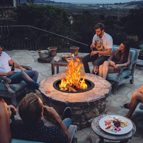 Round smokeless fire pit - fire,