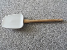 Procook Silicone Spatula Spoon, Med/Large ,  26cm, Colour White Bamboo Handle