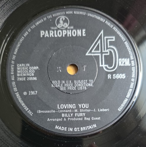 Billy fury loving you - fury,