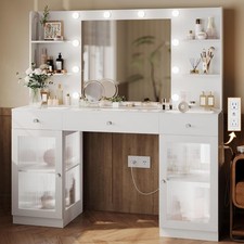 Makeup Vanity with Glass Top