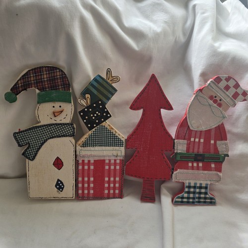 Wooden christmas santa table - wooden,