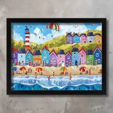 Seaside wall art vibrant - art,
