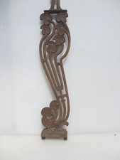 Antique Iron Baluster Stair Spindles Columns Mounts Nouveau Victorian Old x3