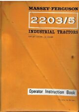MASSEY FERGUSON 2203 2205 INDUSTRIAL TRACTOR ORIG OPERATION/MAINTENANCE HANDBOOK