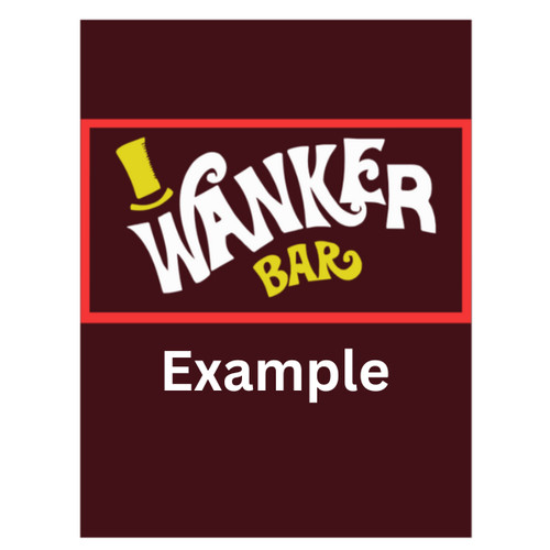Wanker chocolate bar - chocolate, wrapper