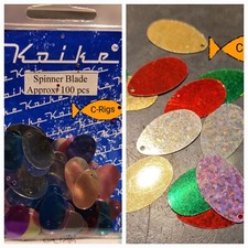C-Rigs Sea Fishing Holographic Spinner Blades for Rig Building (including Koike)