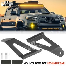 Curved LED Light Bar Bracket Support Kit Windscreen Mount Roof Offroad 4X4 Roof