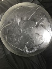 Art/Deco Verlys american glass Birds& Koi bowl