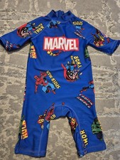 Boys Marvel All In One Swimming Costume
