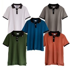 Mens Contrast Collar Cotton
