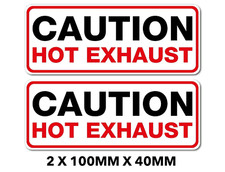 Sticker Caution Hot Exhaust x