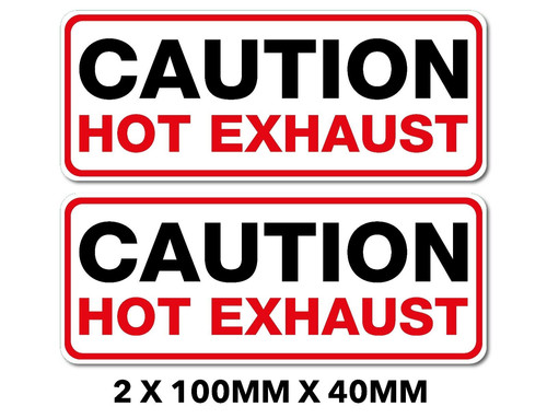 Sticker caution hot exhaust - sticker,