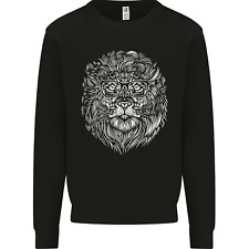 Funny Hipster Lion Kids Sweatshirt Jumper