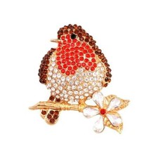Red Breast Robin Bird Crystal