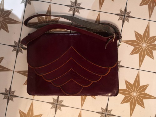 Burgundy vintage handbag - vintage,