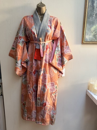 Japanese silk nagajuban yukata