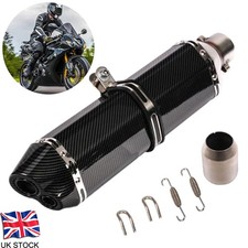 Universal 38-51mm Motorcycle Dual-outlet  Tail Pipe 470mm Tip