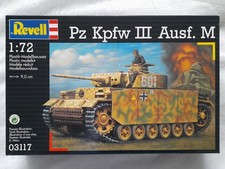 Revell 1/72 German Panzer III Ausf. M, link/length tracks, 5cm gun, decals for 2