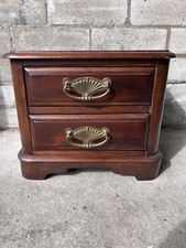 Vintage Mini Wooden Drawers - Brass handles. 