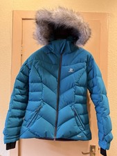 Salomon  Ice Town Women’s Ski Jacket In Turquoise Size Small Advanced Skin Dry