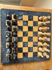 Granite Chess Pieces and Board