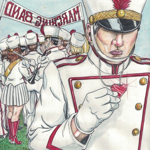 Marching band heart - heart, jewel