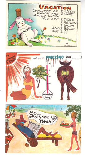 Funny postcards unposted - postcards, 1